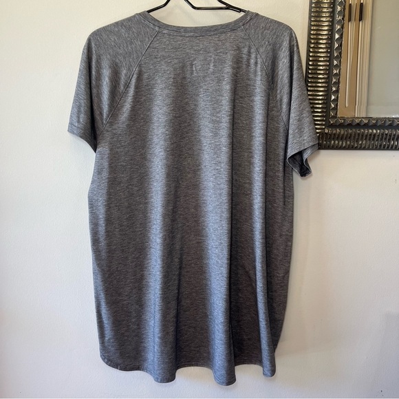 Tek Gear On the Go Womens Top Gray Size XL Polyester Blend Short Sleeve - Picture 4 of 7